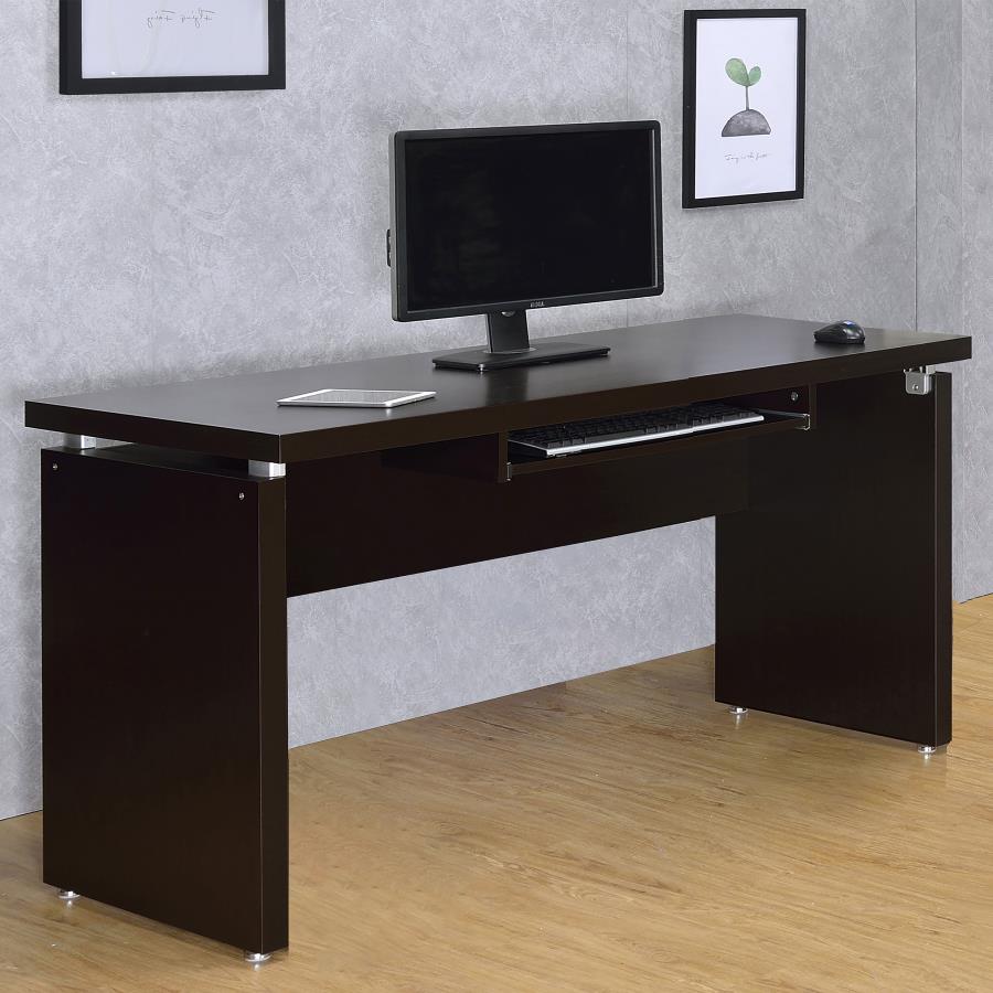 Skylar 55-inch Computer Desk with Keyboard Drawer Cappuccino | Brown | Cappuccino | 800891
