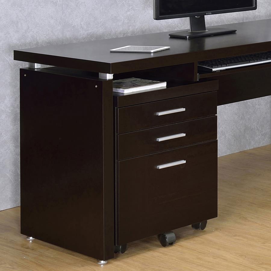 Skylar 3-drawer Home Office Mobile File Cabinet Cappuccino | Brown | Cappuccino | 800894