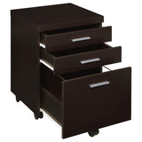Skylar 3-drawer Home Office Mobile File Cabinet Cappuccino | Brown | Cappuccino | 800894