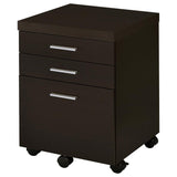 Skylar 3-drawer Home Office Mobile File Cabinet Cappuccino | Brown | Cappuccino | 800894