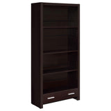 Skylar 71-inch 5-shelf Bookcase with Drawer Cappuccino | Brown | Cappuccino | 800905