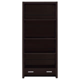 Skylar 71-inch 5-shelf Bookcase with Drawer Cappuccino | Brown | Cappuccino | 800905
