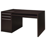 Halston 60-inch 3-drawer Office Computer Desk Cappuccino | Brown | Cappuccino | 800982