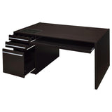 Halston 60-inch 3-drawer Office Computer Desk Cappuccino | Brown | Cappuccino | 800982