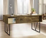 Analiese 63-inch 4-drawer Writing Desk Rustic Nutmeg | Brown | Rustic Nutmeg | 800999