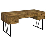 Analiese 63-inch 4-drawer Writing Desk Rustic Nutmeg | Brown | Rustic Nutmeg | 800999