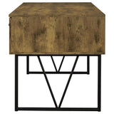 Analiese 63-inch 4-drawer Writing Desk Rustic Nutmeg | Brown | Rustic Nutmeg | 800999