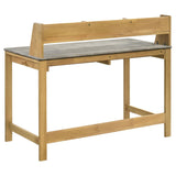 Besler 47-inch SmartTop Writing Desk with Shelf Cement and Natural | Grey | Cement / Natural | 801075