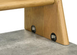 Besler 47-inch SmartTop Writing Desk with Shelf Cement and Natural | Grey | Cement / Natural | 801075