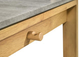 Besler 47-inch SmartTop Writing Desk with Shelf Cement and Natural | Grey | Cement / Natural | 801075