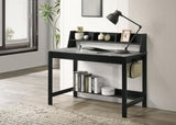 Besler 47-inch SmartTop Writing Desk with Shelf Grey Stone and Black | Grey | Grey Stone / Black | 801076