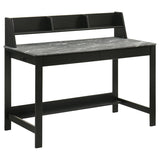 Besler 47-inch SmartTop Writing Desk with Shelf Grey Stone and Black | Grey | Grey Stone / Black | 801076