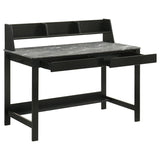 Besler 47-inch SmartTop Writing Desk with Shelf Grey Stone and Black
