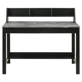 Besler 47-inch SmartTop Writing Desk with Shelf Grey Stone and Black