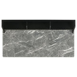 Besler 47-inch SmartTop Writing Desk with Shelf Grey Stone and Black