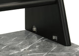 Besler 47-inch SmartTop Writing Desk with Shelf Grey Stone and Black