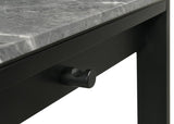 Besler 47-inch SmartTop Writing Desk with Shelf Grey Stone and Black | Grey | Grey Stone / Black | 801076
