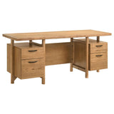 Roldan 69-inch 4-drawer Computer Desk with File Drawer Light Ash | Full | Brown | Light Ash | 801115