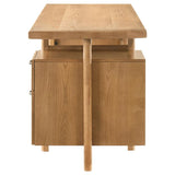 Roldan 69-inch 4-drawer Computer Desk with File Drawer Light Ash