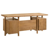 Roldan 69-inch 4-drawer Computer Desk with File Drawer Light Ash | Full | Brown | Light Ash | 801115
