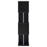 Baxter 67-inch 4-shelf Bookshelf Black and Chrome | Black | 801419