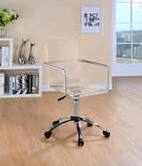 Amaturo Acrylic Adjustable Home Office Desk Chair Clear | King | Clear | 801436