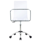 Amaturo Acrylic Adjustable Home Office Desk Chair Clear | King | Clear | 801436
