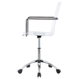 Amaturo Acrylic Adjustable Home Office Desk Chair Clear | King | Clear | 801436