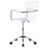 Amaturo Acrylic Adjustable Home Office Desk Chair Clear | King | Clear | 801436
