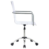Amaturo Acrylic Adjustable Home Office Desk Chair Clear | King | Clear | 801436