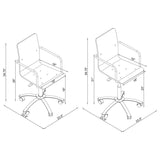Amaturo Acrylic Adjustable Home Office Desk Chair Clear | King | Clear | 801436