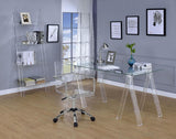 Amaturo Acrylic Adjustable Home Office Desk Chair Clear | King | Clear | 801436
