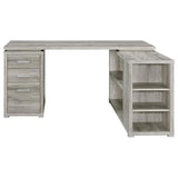 Yvette 60-inch 3-drawer L-Shape Computer Desk Grey Driftwood | Full | Grey | Grey Driftwood | 801516