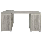 Yvette 60-inch 3-drawer L-Shape Computer Desk Grey Driftwood | Full | Grey | Grey Driftwood | 801516