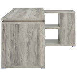 Yvette 60-inch 3-drawer L-Shape Computer Desk Grey Driftwood | Full | Grey | Grey Driftwood | 801516