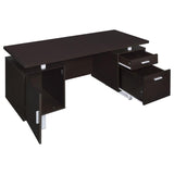 Lawtey 60-inch 2-drawer Office Computer Desk Cappuccino | Brown | Cappuccino | 801521
