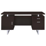 Lawtey 60-inch 2-drawer Office Computer Desk Cappuccino | Brown | Cappuccino | 801521