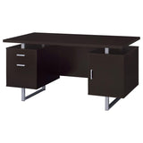 Lawtey 60-inch 2-drawer Office Computer Desk Cappuccino | Brown | Cappuccino | 801521