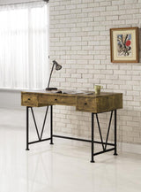 Analiese 47-inch 3-drawer Writing Desk Rustic Nutmeg | Brown | Rustic Nutmeg | 801541