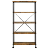 Analiese 63-inch 4-shelf Bookshelf Rustic Nutmeg | Brown | Rustic Nutmeg | 801542