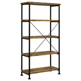 Analiese 63-inch 4-shelf Bookshelf Rustic Nutmeg | Brown | Rustic Nutmeg | 801542