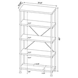 Analiese 63-inch 4-shelf Bookshelf Rustic Nutmeg | Brown | Rustic Nutmeg | 801542