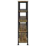 Analiese 63-inch 4-shelf Double Bookshelf Rustic Nutmeg | Brown | Rustic Nutmeg | 801543