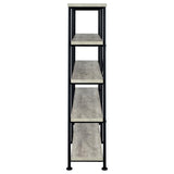 Analiese 63-inch 4-shelf Double Bookshelf Grey Driftwood | Grey | Grey Driftwood | 801544