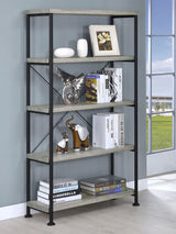 Analiese 63-inch 4-shelf Bookshelf Grey Driftwood | Grey | Grey Driftwood | 801546