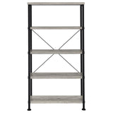 Analiese 63-inch 4-shelf Bookshelf Grey Driftwood | Grey | Grey Driftwood | 801546