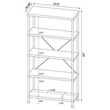 Analiese 63-inch 4-shelf Bookshelf Grey Driftwood | Grey | Grey Driftwood | 801546