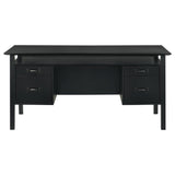 Goodson 64-inch 4-Drawer Double Pedestal Computer Desk Black
