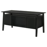 Goodson 64-inch 4-Drawer Double Pedestal Computer Desk Black | Black | 801586