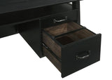 Goodson 64-inch 4-Drawer Double Pedestal Computer Desk Black | Black | 801586